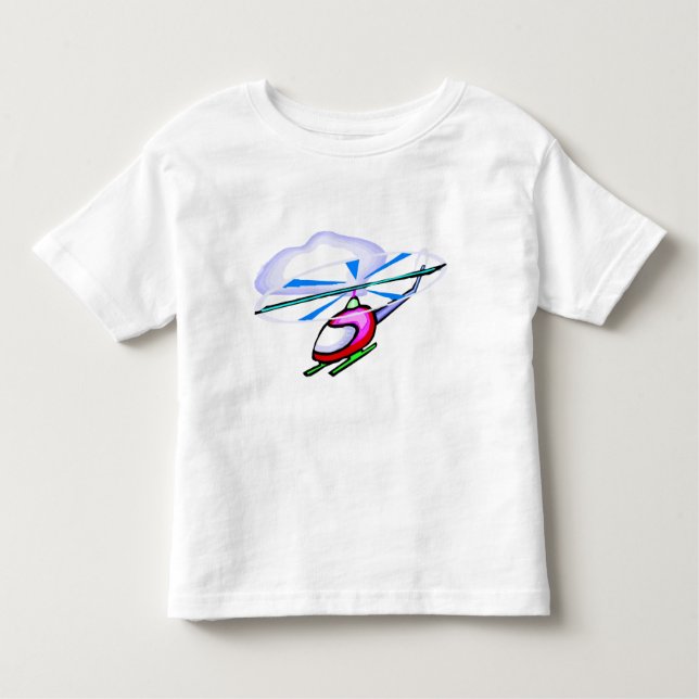T-shirt d'hélicoptère de bande dessinée (Devant)