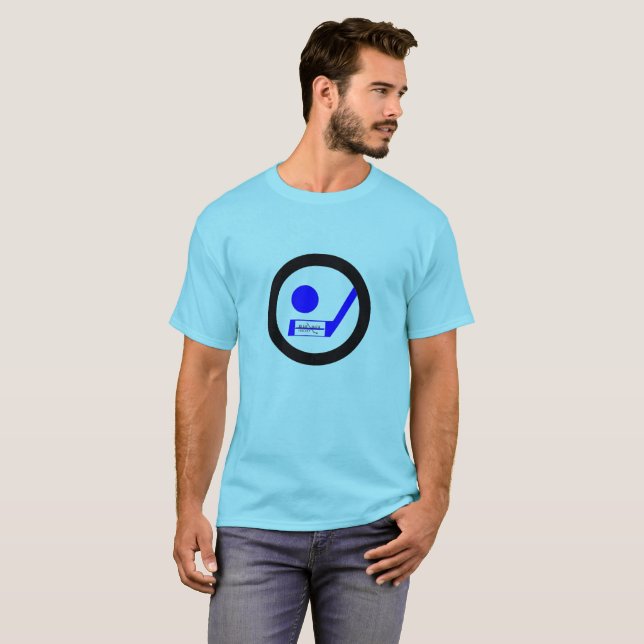 T-shirt d'hockey de Blueliner rétro (Devant entier)