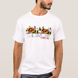 T-shirt d'horizon de drapeau de Baltimore le