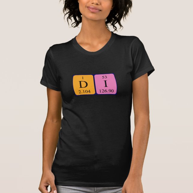 T-shirt Di périodique nom de la table chemise 3 (Devant)