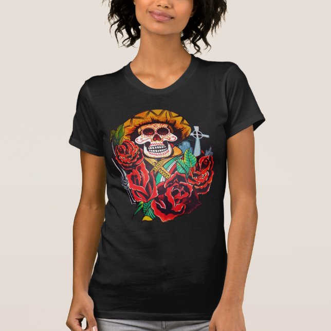 T-shirt dia de los muertos (Devant)