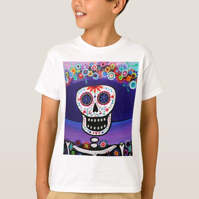 T-shirt Dia de los Muertos Catrina par Prisarts (Devant)
