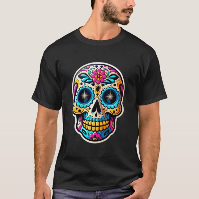 T-shirt Dia de los Muertos crâne 5 (Devant)
