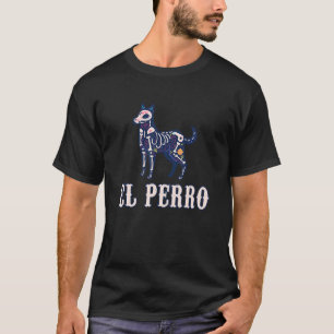 T-shirt Dia De Los Muertos Dog El Perro Halloween