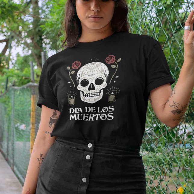 T-shirt Dia de Los Muertos Floral Sugar Crâne (Créateur téléchargé)
