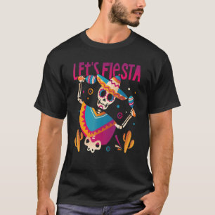 T-shirt Dia De Los Muertos Laisse Fiesta Dead Dancin Mexic
