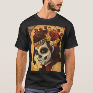 T-shirt Dia De Los Muertos Throw Pillow