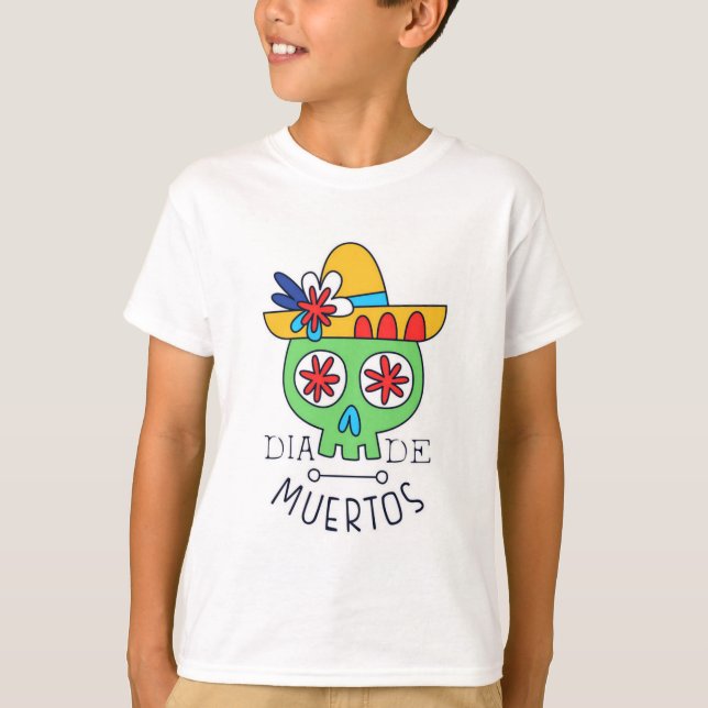 T-shirt Dia De Muertos - Jour du design mort (Devant)