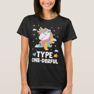 T-shirt Diabète amusant Type 1 Diabète Type Unico à un seu
