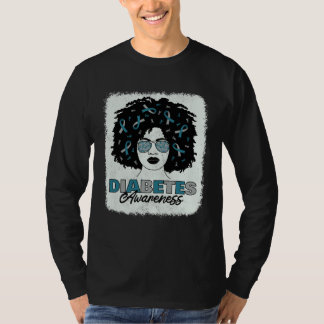 T-shirt Diabetes Awareness Afro African American Melanin W