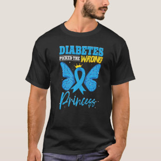 T-shirt Diabetes Picked The Wrong Princess  T1D Diabetes A