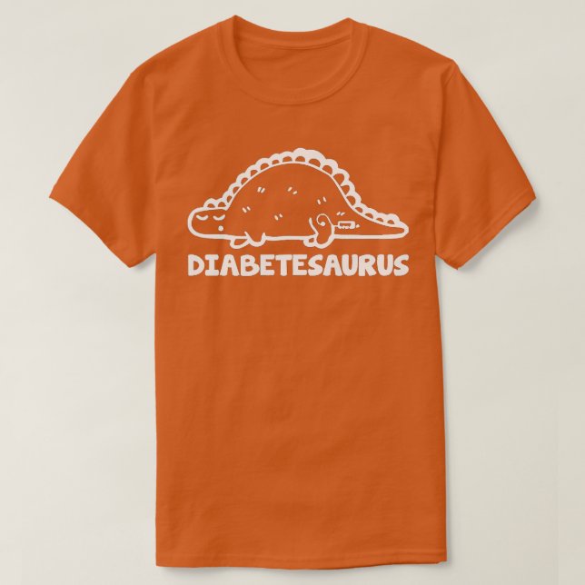 T-shirt Diabétésaurus Drôle Diabète Dinosaure (Design devant)
