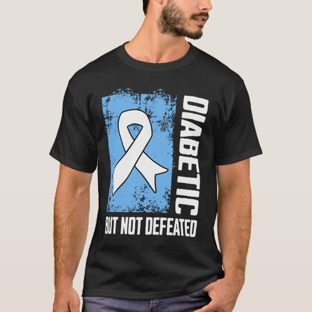 T-shirt Diabetic But Not Defeated (Devant)
