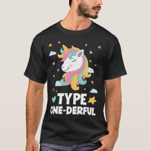 T-shirt Diabétique amusant Type 1 Diabète Type Unico un de