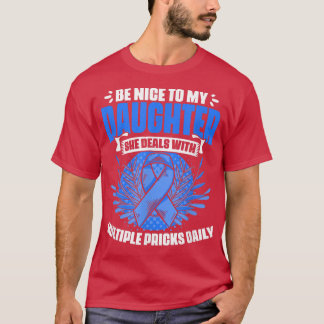 T-shirt Diabétique Warrior Daughter Diabetic Diabetic Awar