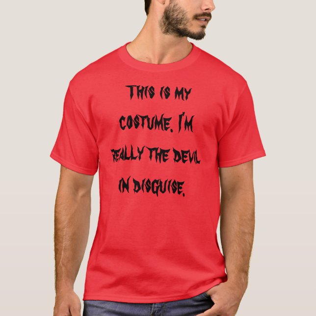T-shirt Diable dans le costume de déguisement (Devant)