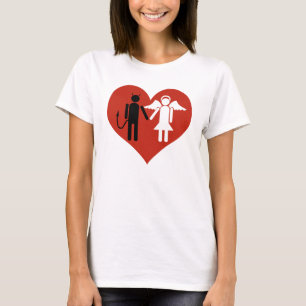 T-shirt Diable et ange dans l'amour - chemise