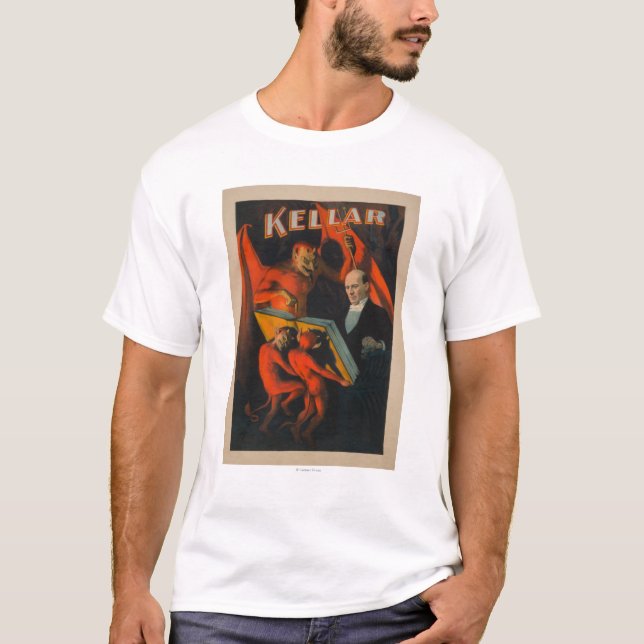 T-shirt Diable et démons de Kellar avec l'affiche magique (Devant)