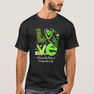 T-shirt Diagnostic Médicale Sonographe Infirmière Vie Amou