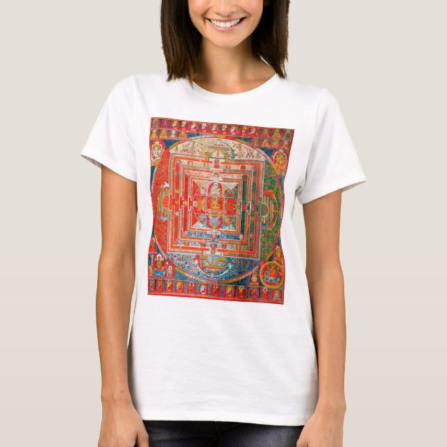 T-shirt Diagramme cosmique Mandala pour la méditation (Devant)