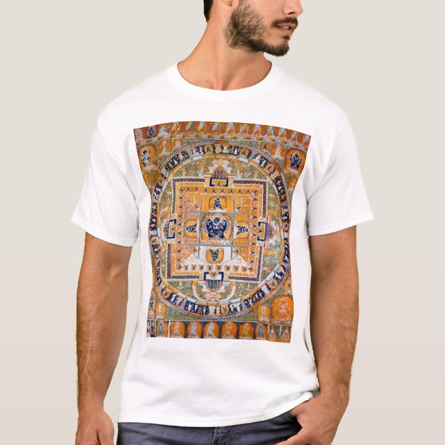 T-shirt Diagramme cosmique Mandala pour la méditation (Devant)