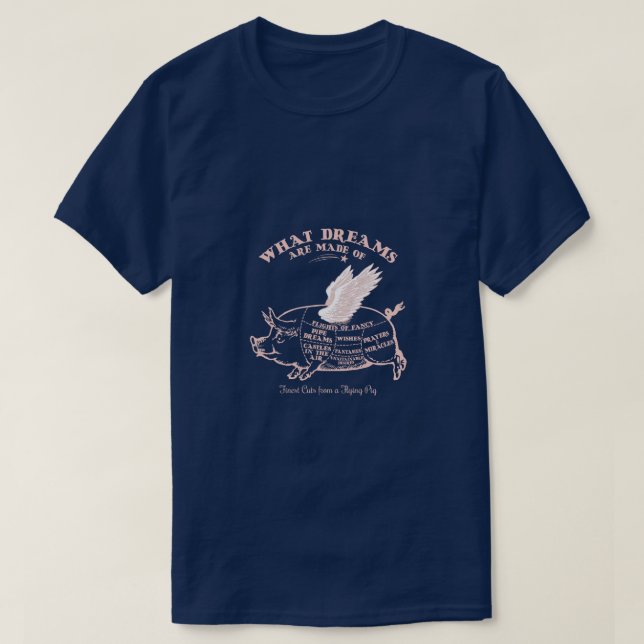 T-shirt Diagramme de cochon volant (Design devant)