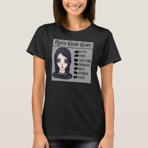 T-shirt Diagramme de couleurs Goth