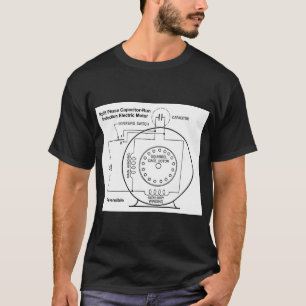 T-shirt Diagramme de moteur à induction à phase fractionné