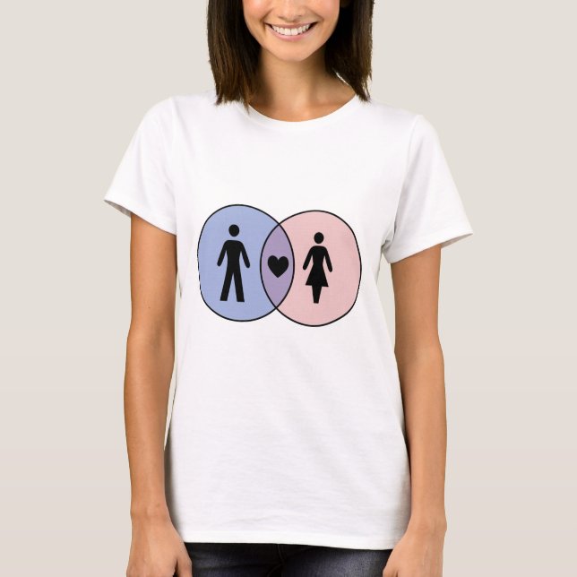 T-shirt Diagramme de Venn Garçon + Fille (Devant)
