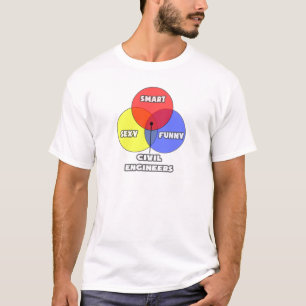 T-shirt Diagramme de Venn .. Ingénieur civil