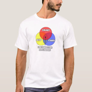 T-shirt Diagramme de Venn .. Ingénieurs de locomotives