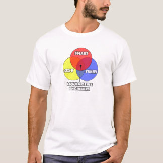 T-shirt Diagramme de Venn .. Ingénieurs Locomotive