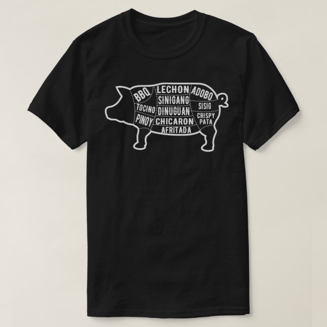 T-shirt Diagramme Filipino BBQ  (Design devant)