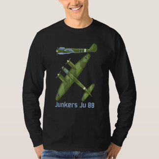 T-shirt Diagramme Junkers Ju 88 German 2ème guerre mondial