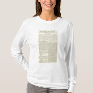T-shirt Diagramme physique de l'Océan Atlantique