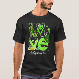 T-shirt Dialyse Infirmière Vie Amour Coeur Stéthoscope R