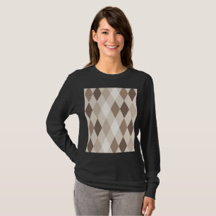 T-shirt Diamant Harlequin Brun Terre Neutre