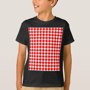 T-shirt Diamant rouge et blanc Motif par ShirleyTaylor