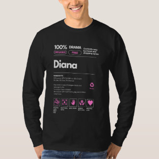 T-shirt Diana Nom cadeau pour les femmes Diana Sarcastic N