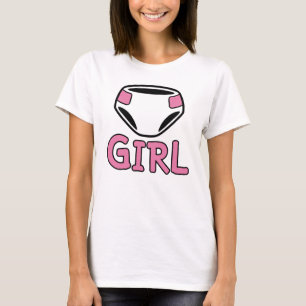 T-SHIRT DIAPER GIRL
