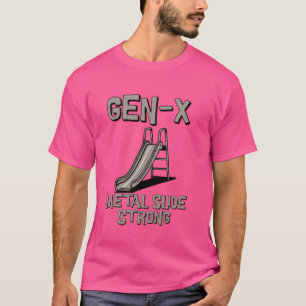 T-shirt Diapositive en métal Gen X forte génération rétro 