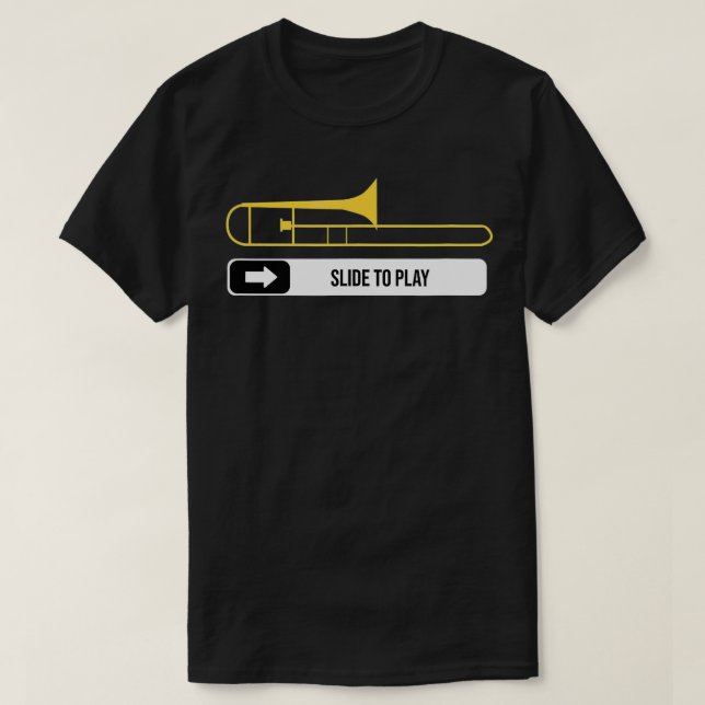 T-shirt Diapositive Pour Jouer Trombone Joueur Musicien Ca (Design devant)
