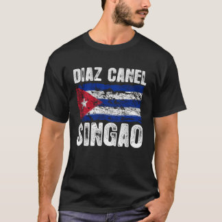 T-shirt Diaz Canel Singao Cuban Distressed Vintage  Cuba F