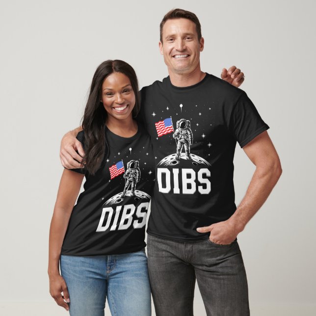 T-shirt Dibs Atterrissage de lune patriotique américaine (Unisexe)