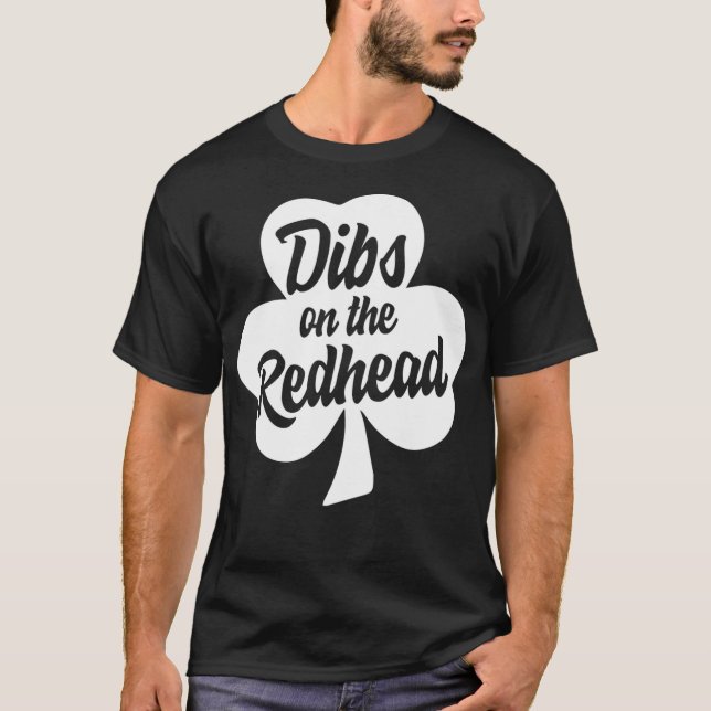 T-shirt Dibs Sur La Chemise Rouge Jour de la Saint Patrick (Devant)