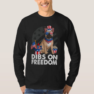T-shirt Dibs sur la liberté Bouledogue français 14 juillet