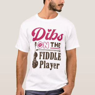 T-shirt Dibs sur le joueur Fiddle Fiddler Femme amie