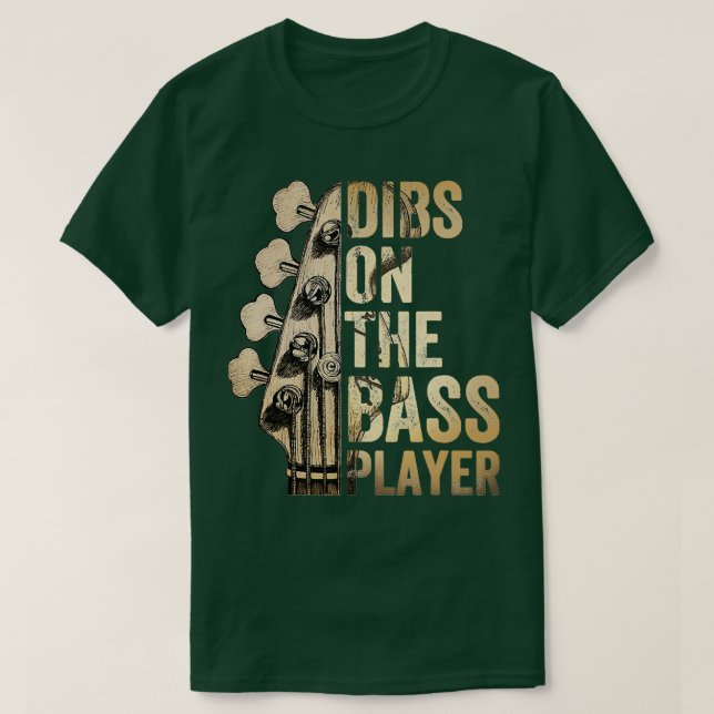 T-shirt Dibs Sur Le Lecteur Basse Guitare Musicien 1 (Design devant)