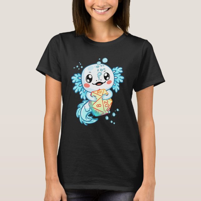 T-shirt Dice Axolotl Pour Dragons D20 Rpg Jeu Hommes Femme (Devant)