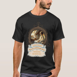T-shirt Dickens' Copperfield Quote Gold Blue Tee